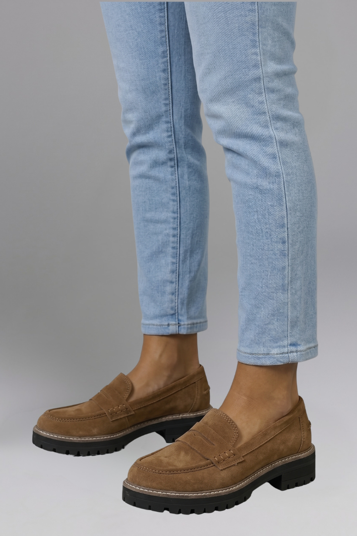 Sibyl | Women's Leather Loafers with Lug Sole for Everyday Wear