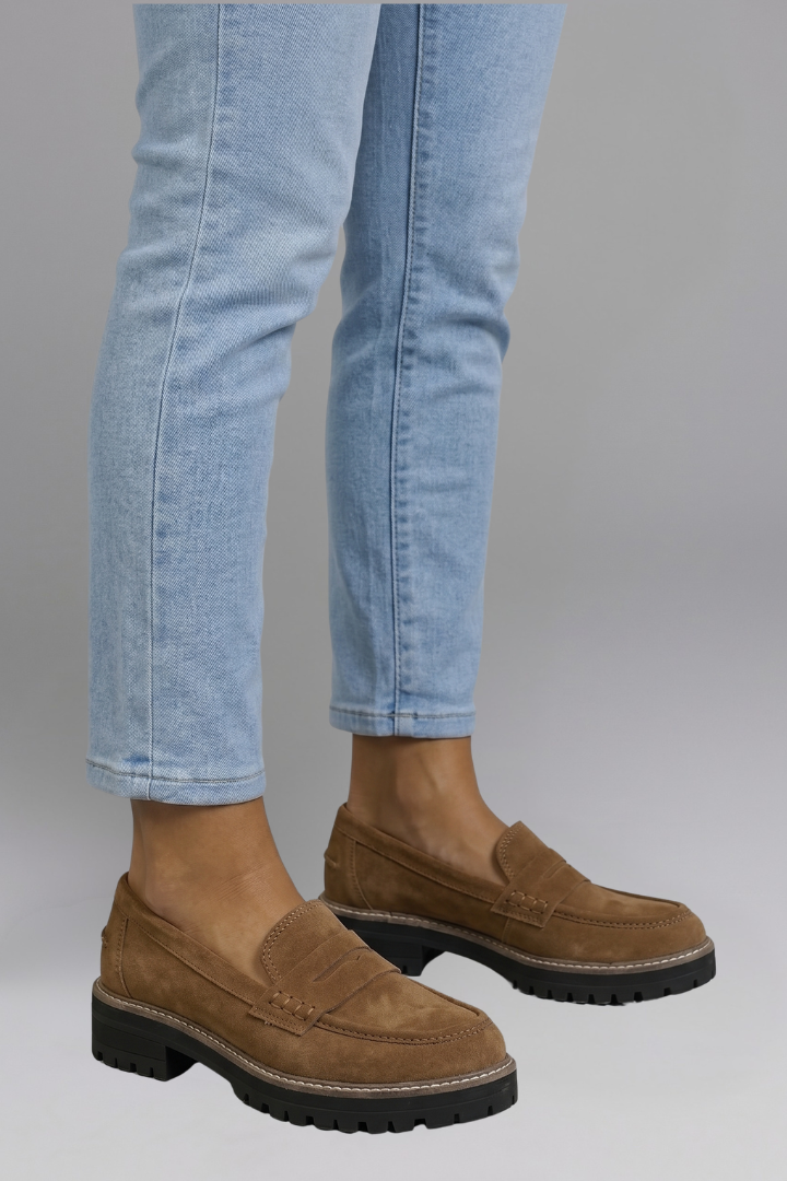 Sibyl | Women's Leather Loafers with Lug Sole for Everyday Wear