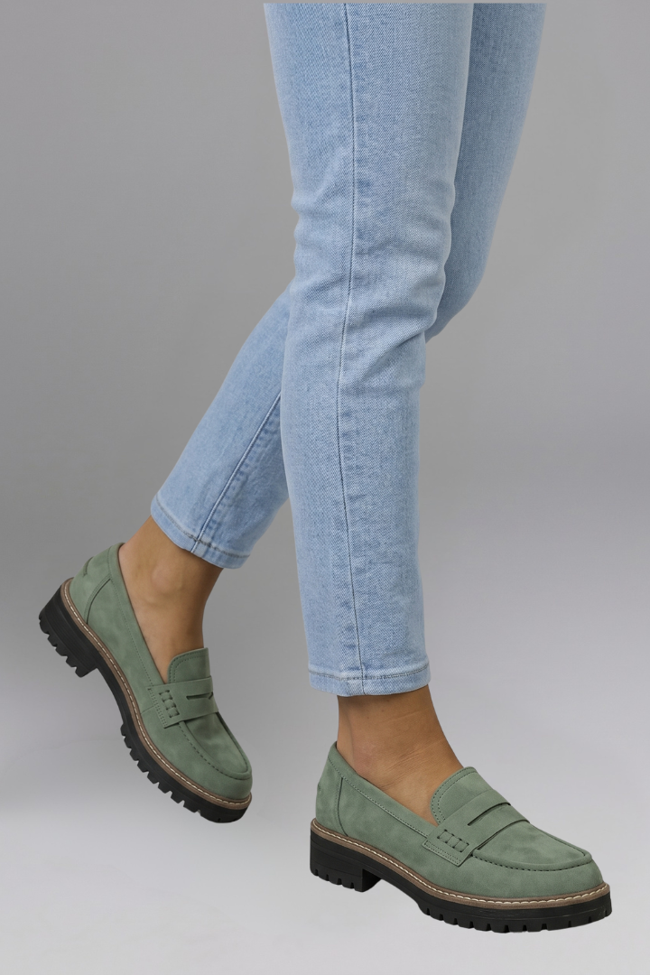 Sibyl | Women's Leather Loafers with Lug Sole for Everyday Wear