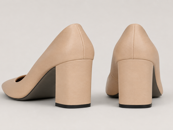 Rosalind | Women's Leather Block Heel Pumps for All-Day Wear