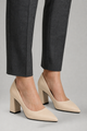 Rosalind | Women's Leather Block Heel Pumps for All-Day Wear