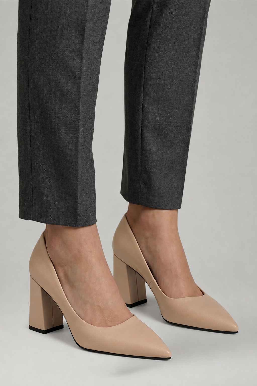 Rosalind | Women's Leather Block Heel Pumps for All-Day Wear
