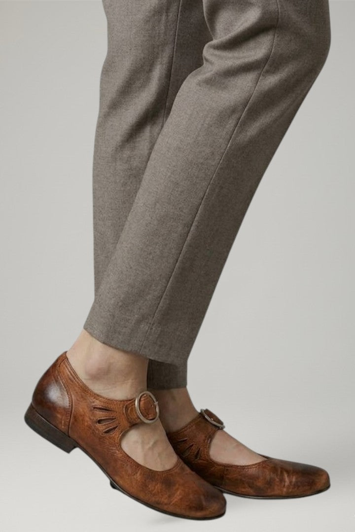 Valentina | Women's Leather Buckle Shoes with Low Heel image 4