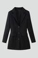 Erica | Women’s Longline Blazer with Notched Lapel and Front Buttons