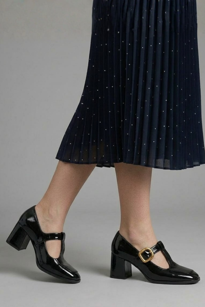 Imelda | Women's Gold-Buckle Mary Jane Heels image 6