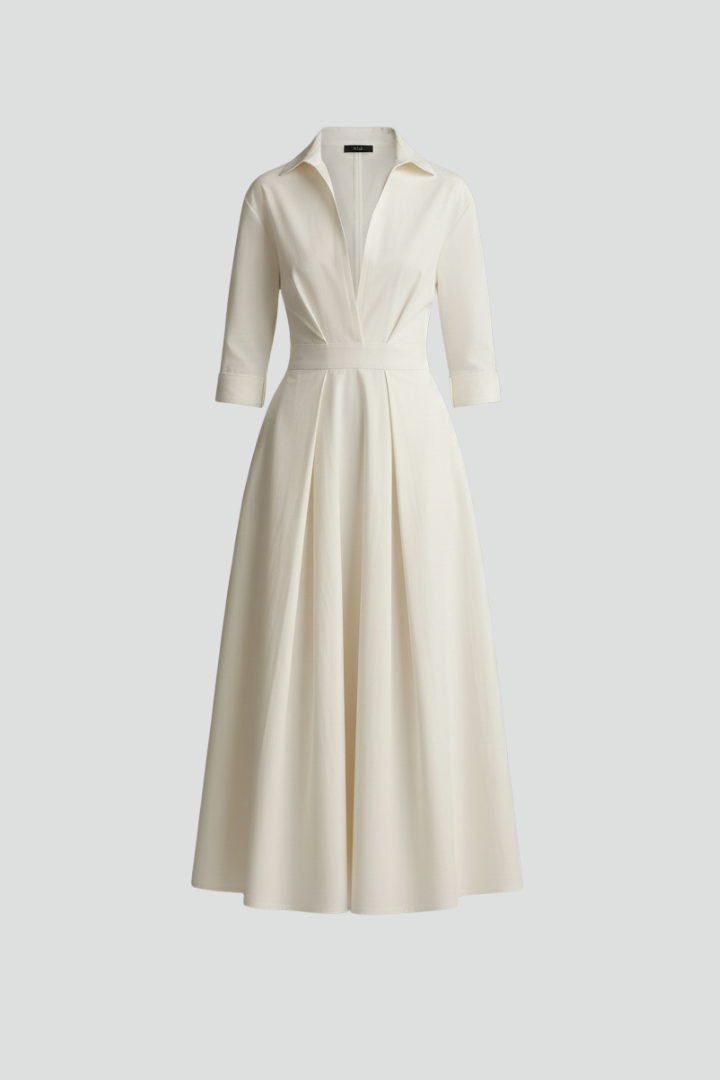 Midikleid für Damen mit betonter Taille – Elegantes tailliertes Tages- & Anlasskleid
