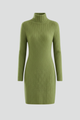 Meredith | Women’s Mini Dress with High Neck and Long Sleeves
