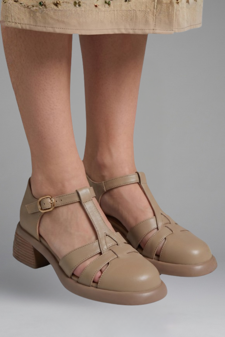 Georgina | Women's Orthopedic-Style T-Strap Block Heels image 4