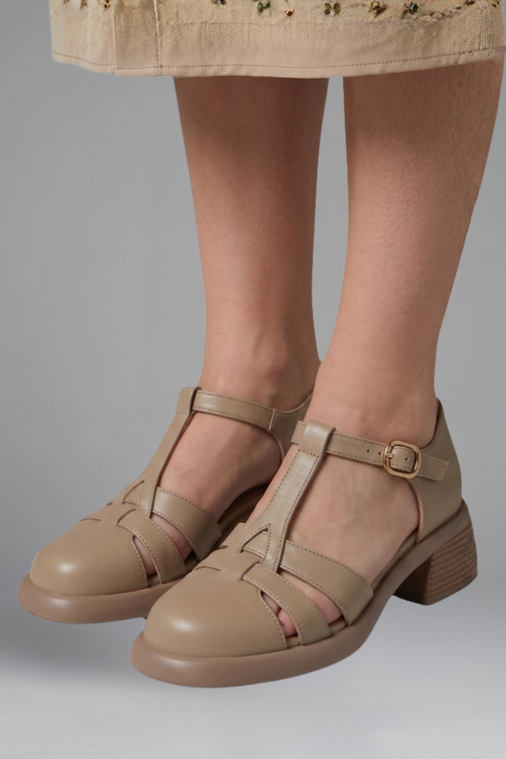 Georgina | Women's Orthopedic-Style T-Strap Block Heels image 5