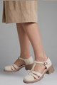 Verity | Women's Buckle Orthopedic-Style Heels for Standing All Day in White