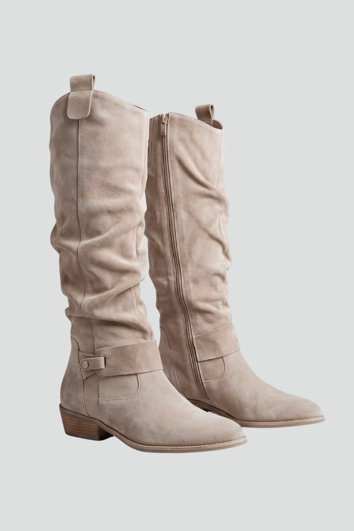 Sabina | Women's Orthopedic-Style Knee-High Boots with Side Zipper for All-Day Comfort