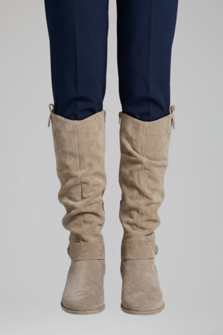 Sabina | Women's Orthopedic-Style Knee-High Boots with Side Zipper for All-Day Comfort