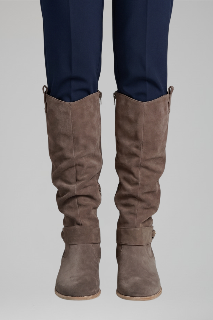Sabina | Women's Orthopedic-Style Knee-High Boots with Side Zipper for All-Day Comfort