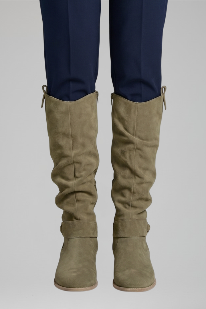 Sabina | Women's Orthopedic-Style Knee-High Boots with Side Zipper for All-Day Comfort