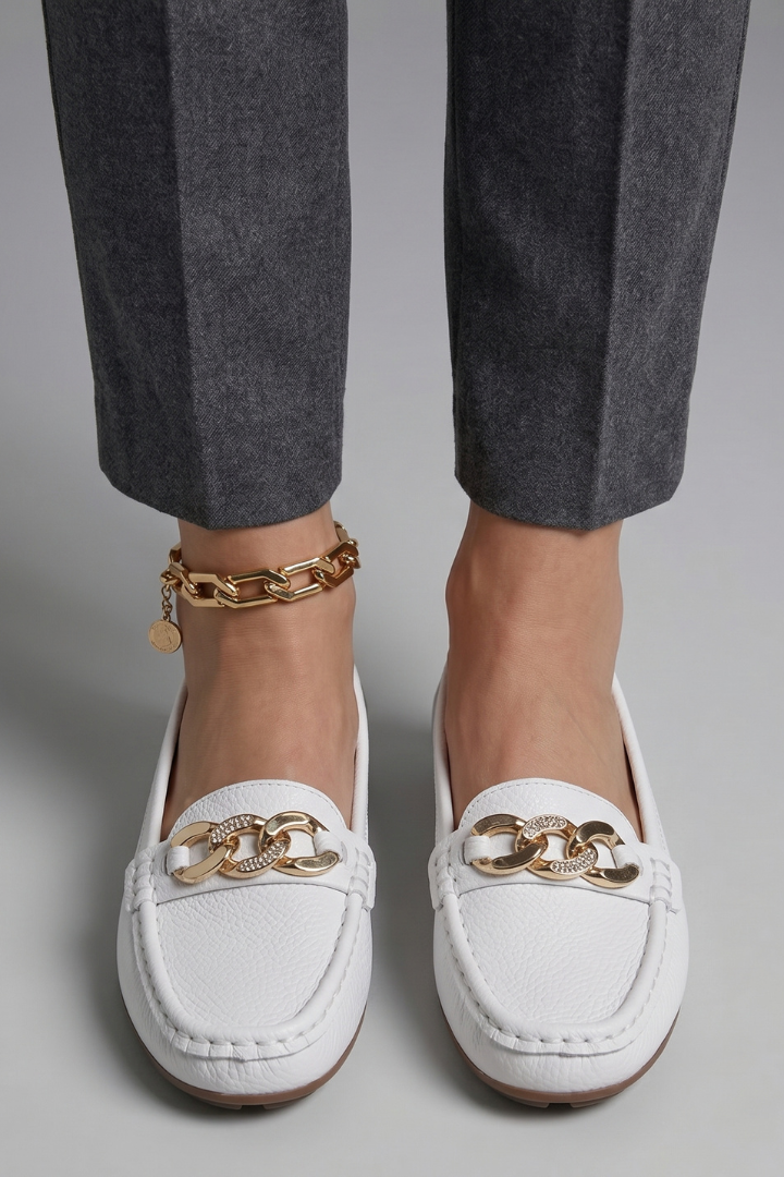 Winslow | Women's Non-Slip Orthopedic-Style Loafers for Standing All Day in White