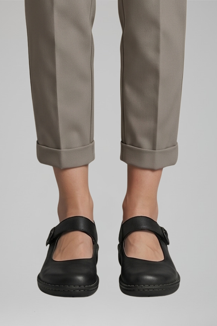 Aemilia | Women's Orthopedic-Style Mary Jane Flats with Strap Closure for Everyday Wear
