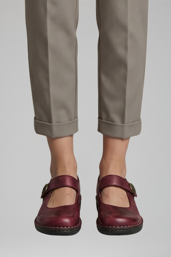 Aemilia | Women's Orthopedic-Style Mary Jane Flats with Strap Closure for Everyday Wear