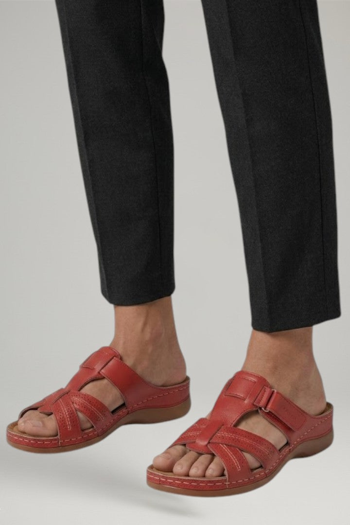 Dame Orthopaedic Sandaler med Open Tå og Contoured Fodbund