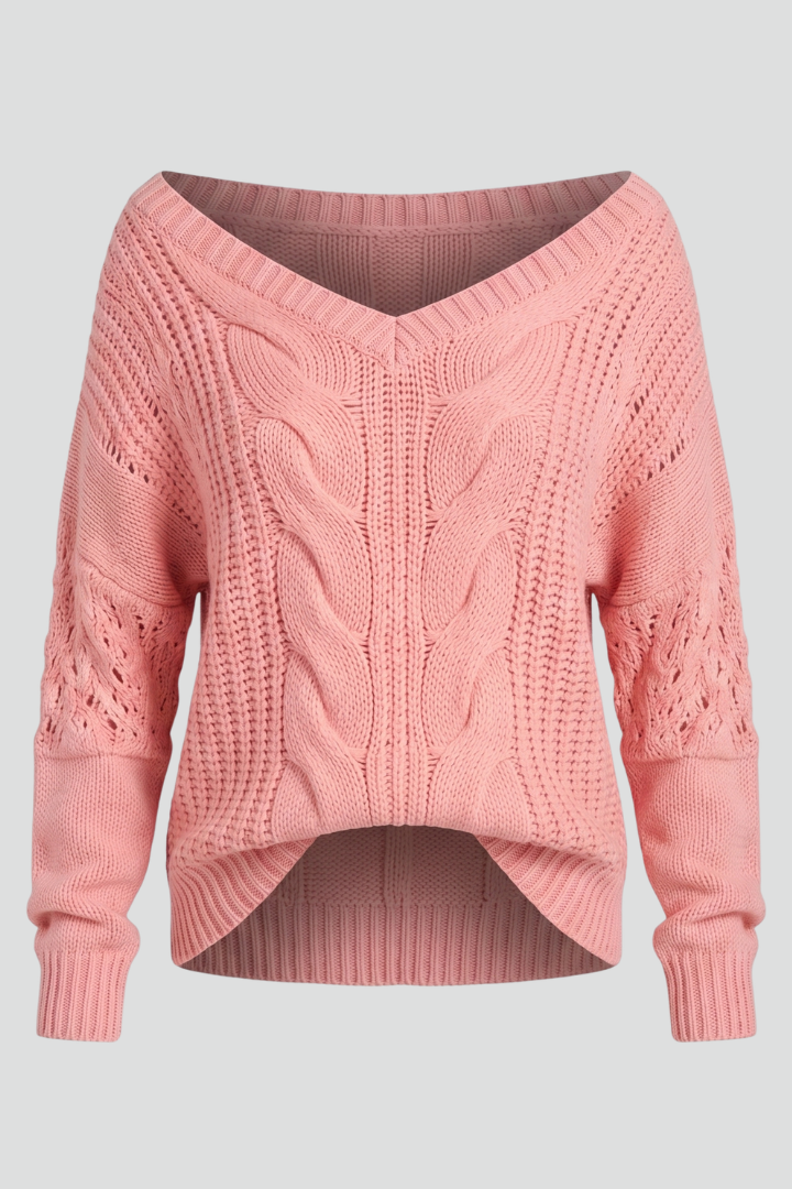 Elaina | Women’s Oversized Sweater with Long Sleeves and Ribbed Cuffs