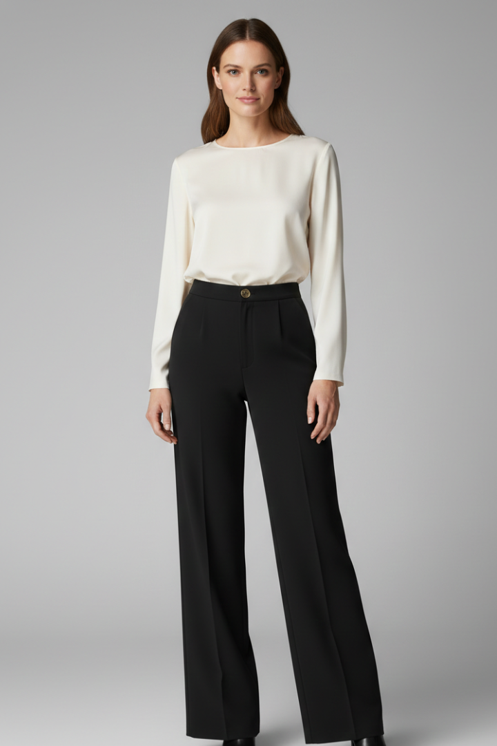Egeria | Women’s Palazzo Trousers with High Waist and Wide Legs
