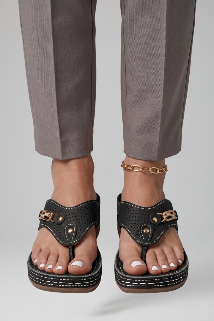 Dame Sandaler med Justerbar Remme og Polstret Sole