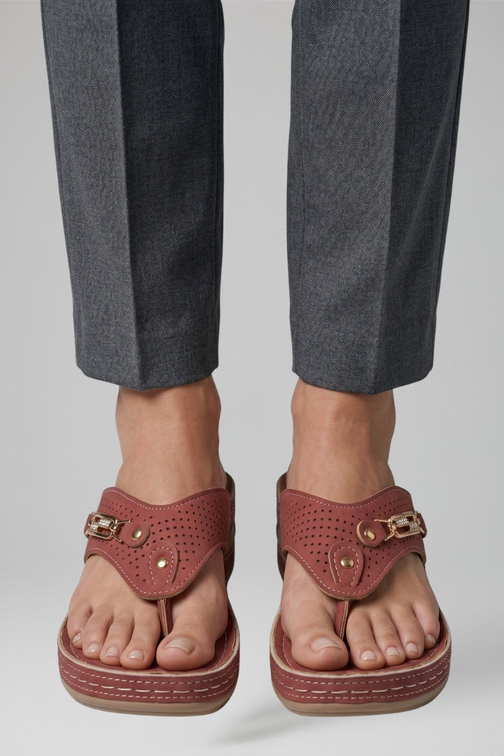 Dame Sandaler med Justerbar Remme og Polstret Sole