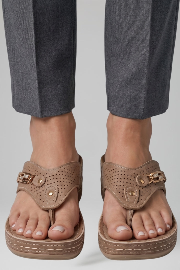Dame Sandaler med Justerbar Remme og Polstret Sole