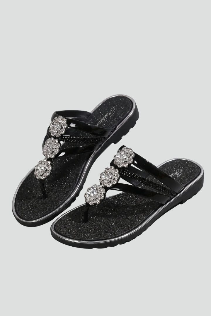 Dame Sandaler med Embellished Remme og Polstret Fodbund