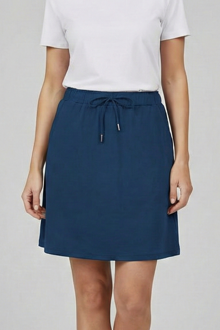 Dame Nederdel med Snøre i taljen og Built-In Shorts