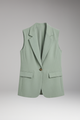 Edwina | Women’s Sleeveless Blazer with Notch Collar and Pockets