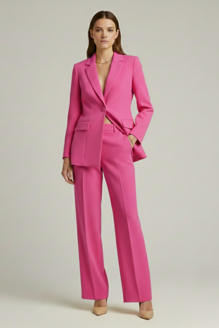 Anzug-Set für Damen – Tailliertes Blazer & weite Hose für Büro & festliche Anlässe