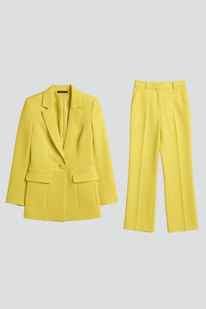 Anzug-Set für Damen – Tailliertes Blazer & weite Hose für Büro & festliche Anlässe