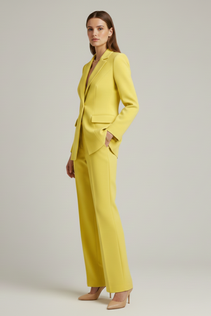 Anzug-Set für Damen – Tailliertes Blazer & weite Hose für Büro & festliche Anlässe