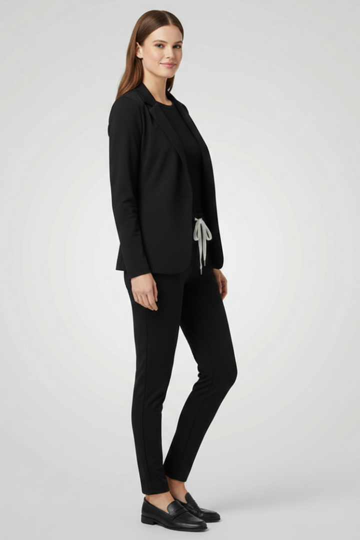 Edith | Women’s Trouser Set with Lapel Collar and Elastic Waistband