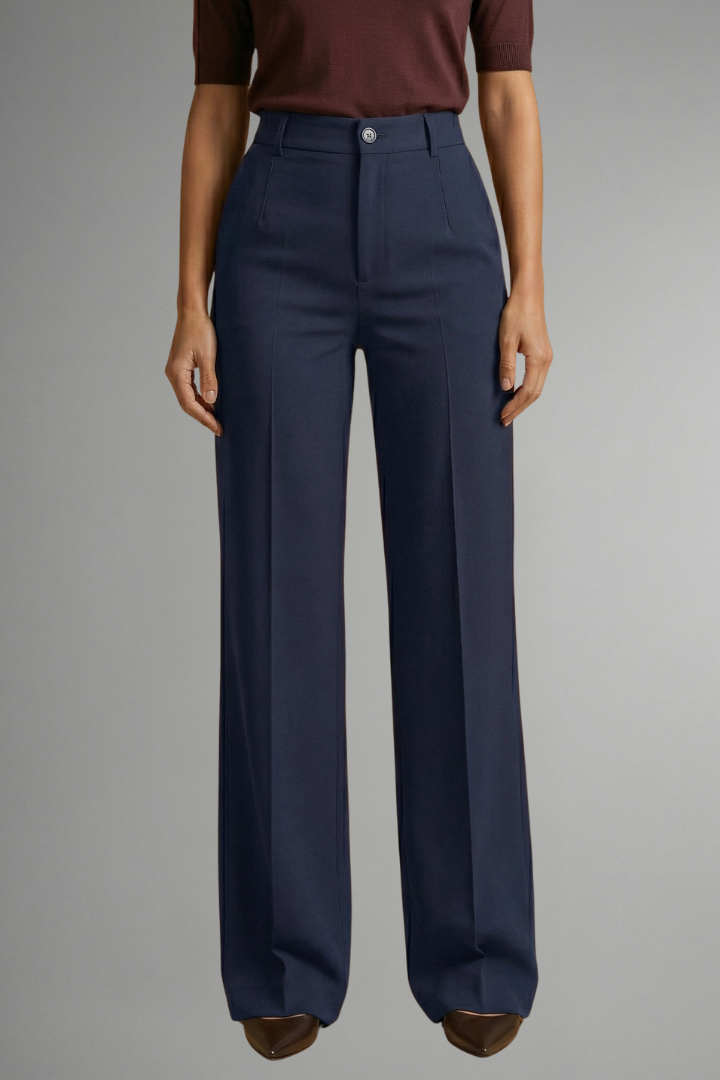 Rosaline | Women’s Trousers with High Waist and Straight Leg