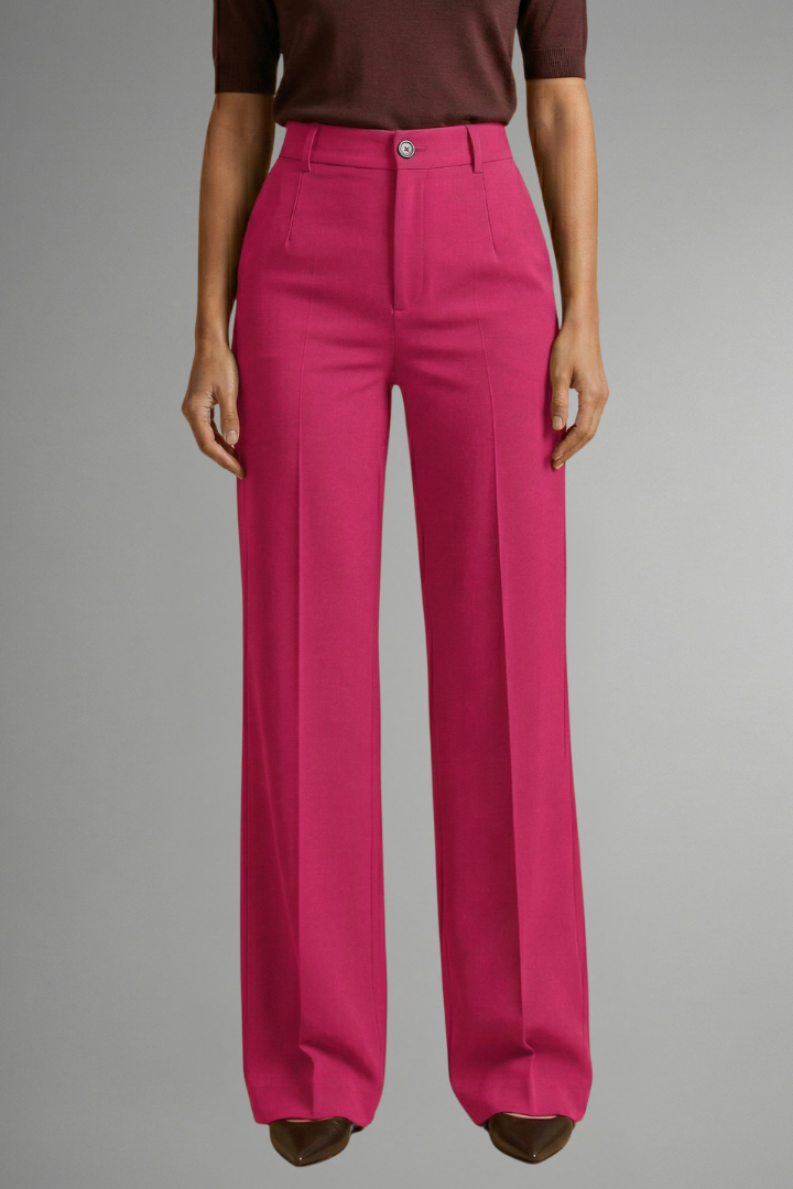 Rosaline | Women’s Trousers with High Waist and Straight Leg