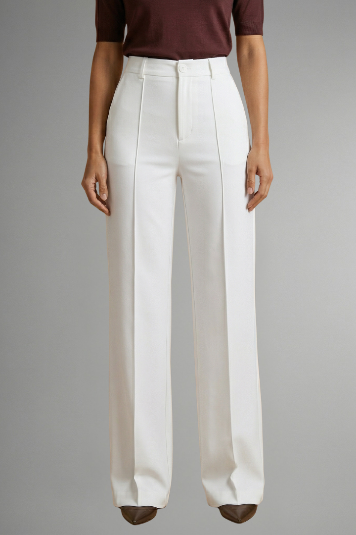 Rosaline | Women’s Trousers with High Waist and Straight Leg
