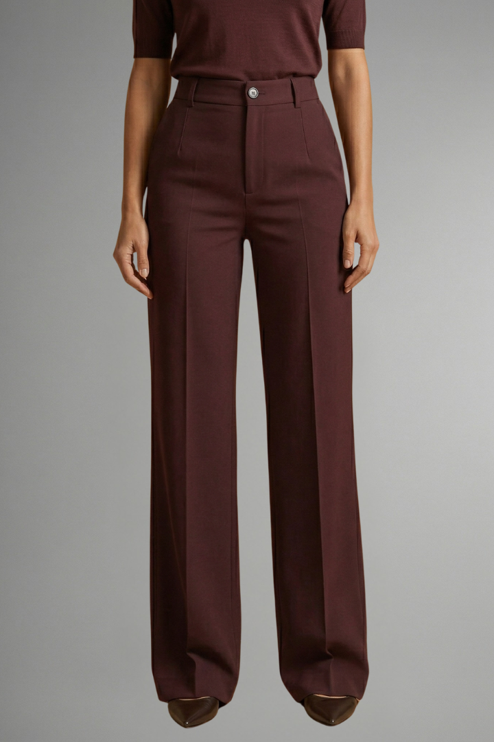 Rosaline | Women’s Trousers with High Waist and Straight Leg