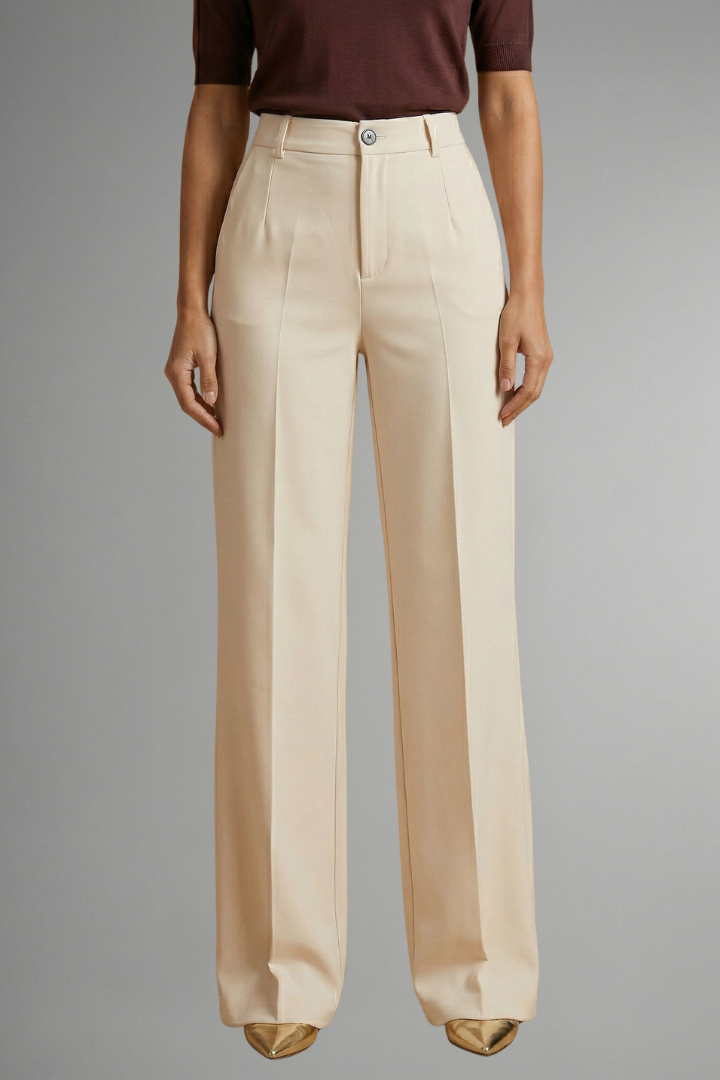 Rosaline | Women’s Trousers with High Waist and Straight Leg