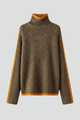 Dymphna | Women’s Turtleneck Jumper with Ribbed Knit and Trim