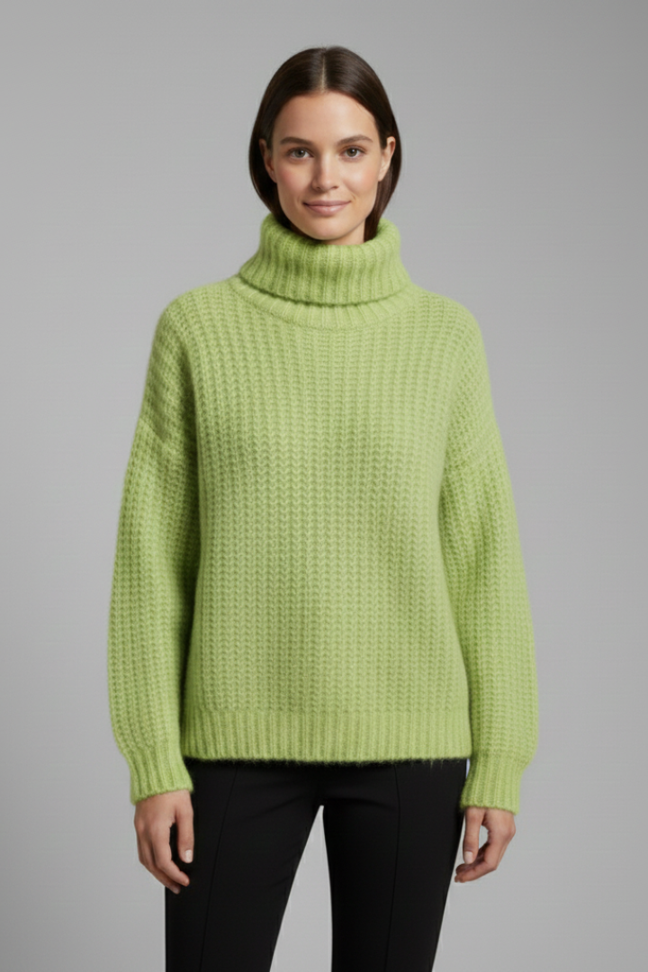 Dulcie | Women’s Turtleneck Jumper with Ribbed Knit and Wide Sleeves