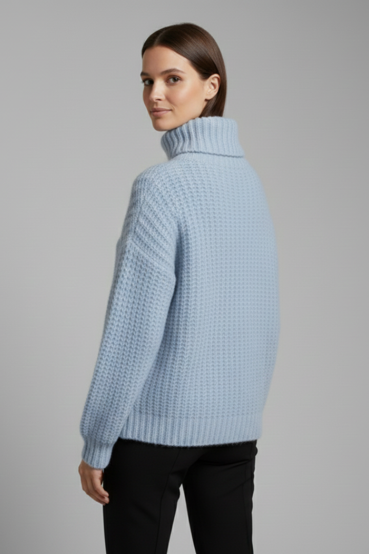 Dulcie | Women’s Turtleneck Jumper with Ribbed Knit and Wide Sleeves