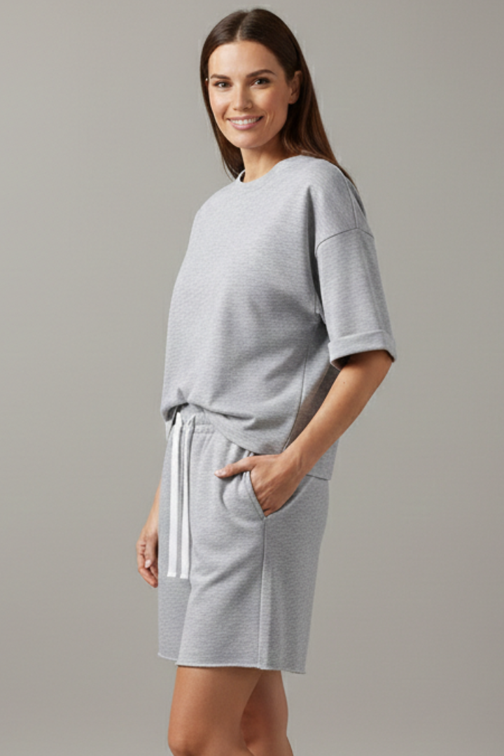 Dame Todelt sæt med Croptop og Snøre Shorts