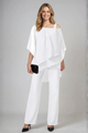 Scholastica | Women’s Two Piece Set with Asymmetrical Top and Wide Leg Trousers