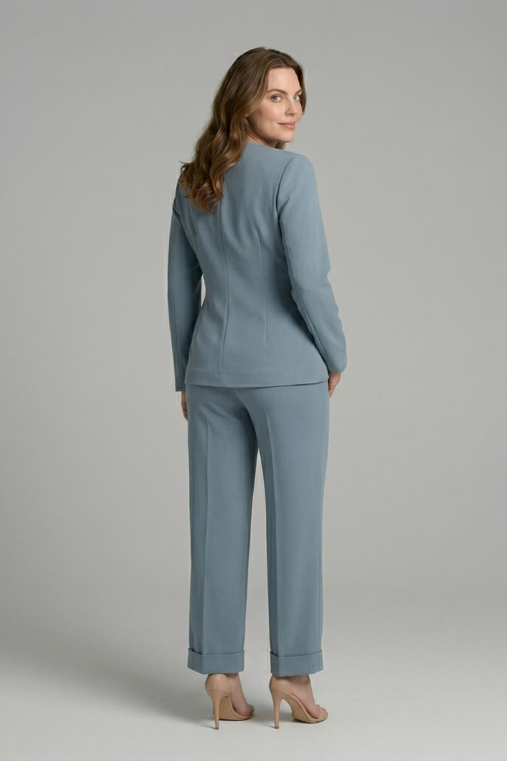 Dorothea | Women’s Two Piece Set with Wrap Top and Cropped Trousers