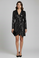 Maeve | Women’s Wrap Dress with Sequin Surface and Draped Design