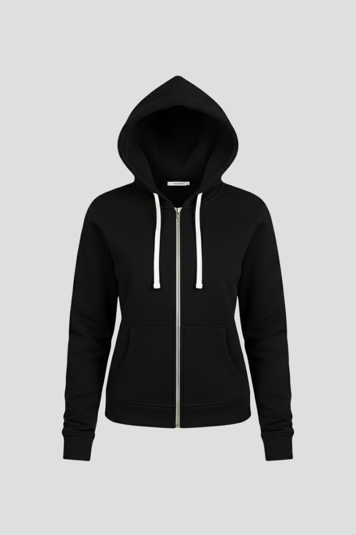 Ermine | Women’s Zip Hoodie with Drawstring Hood and Front Pockets