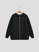 Arabella | Women's Hooded Zip-Front Padded Jacket for Everyday Wear in Black