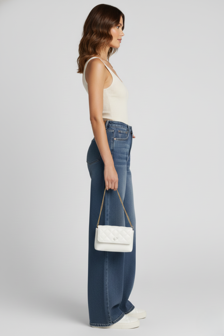 Brenna | Women’s Wide-Leg Jeans with Pockets and Fleece Lining