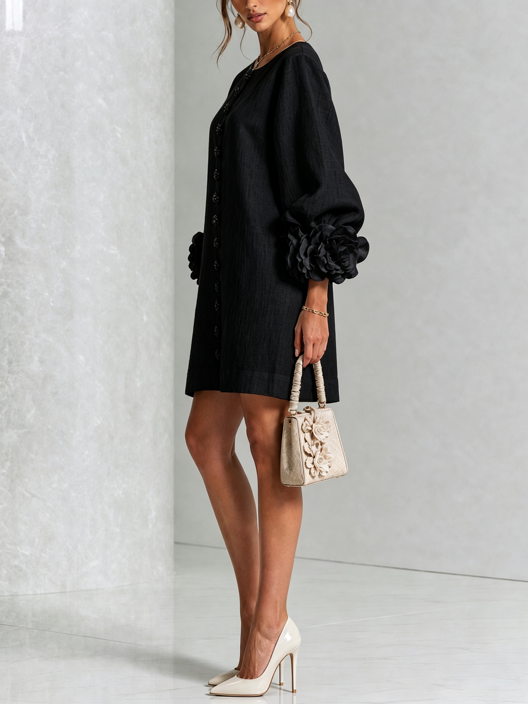 Florine | Women's Floral Button-Down Mini Dress